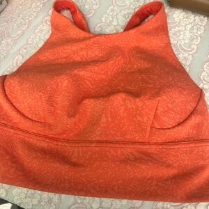 Lululemon Athletica Fiery Orange Sports Bra
